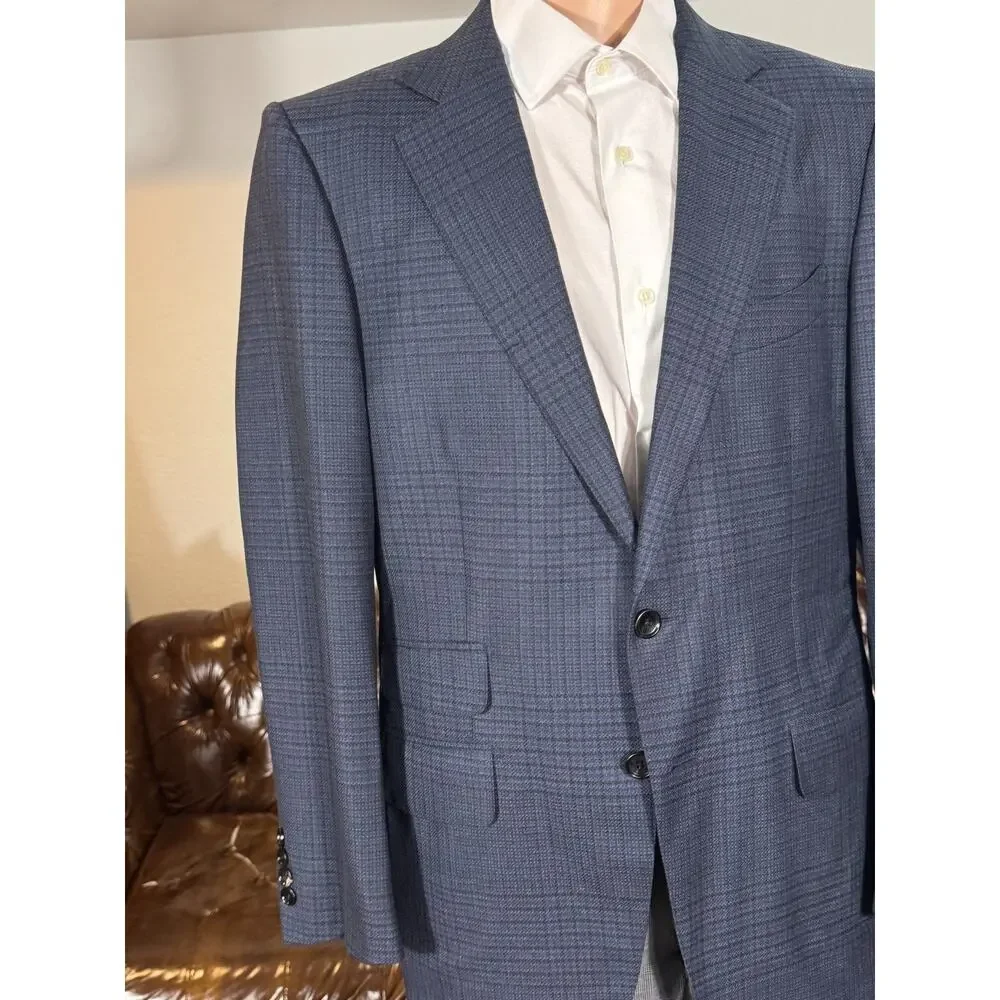Tom Ford Houndstooth Blue O'Connor 52IT 42R US Sport Jacket Blazer